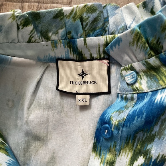 Tuckernuck Afternoon Showers Tate Dress, Blue and Green, Size XXL - Picture 4 of 6